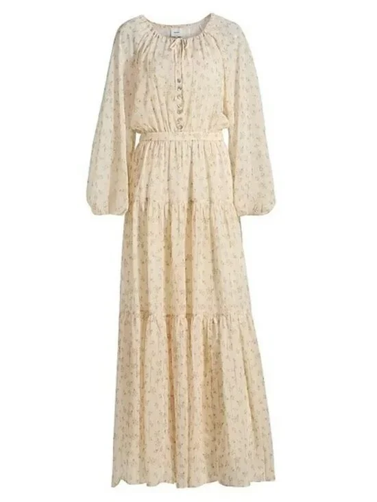 NWT Reformation Becca Dress Ditsy | Tiered Maxi Boho Floral XS - Picture 4 of 13